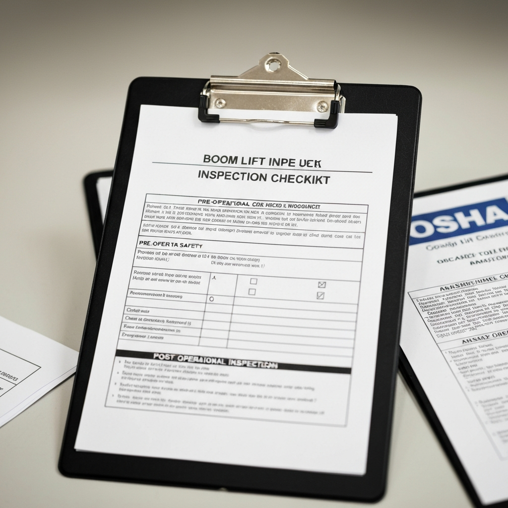 Boom lift checklist with documents