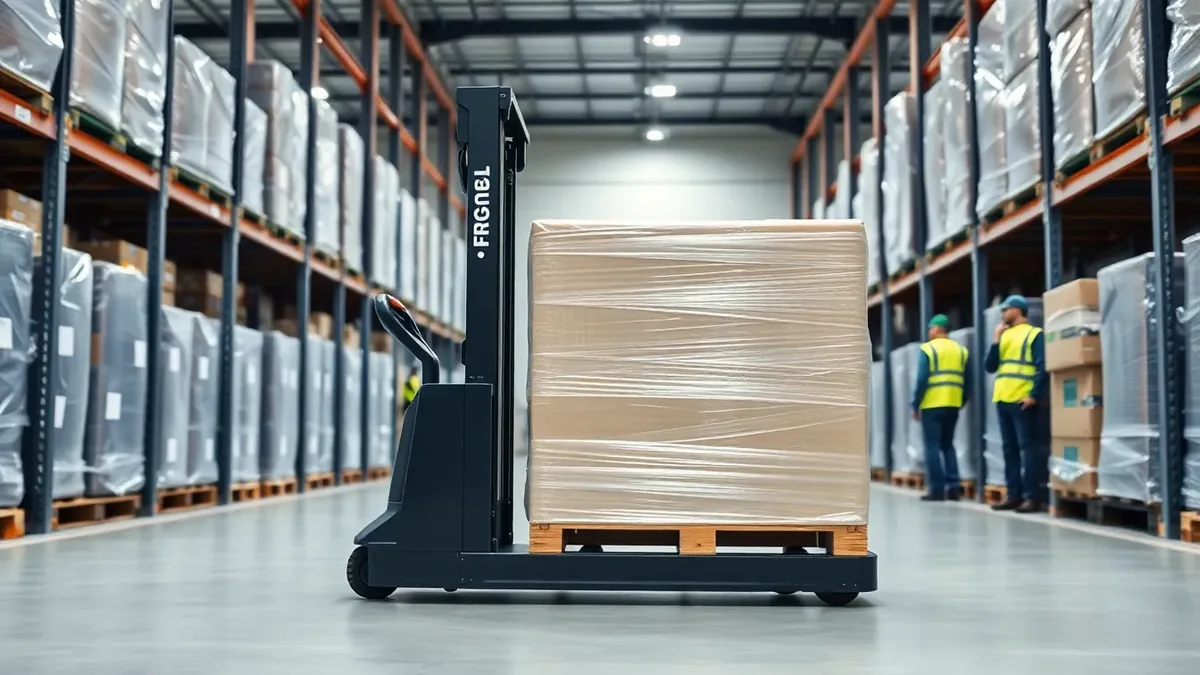 Electric pallet jack in a Houston distribution warehouse — Upright Forklift, Houston TX