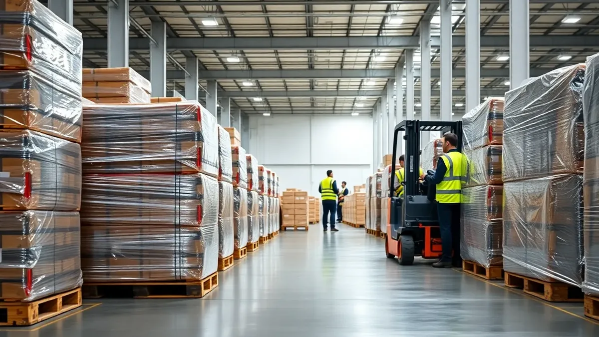 Forklift in a Houston distribution warehouse — Upright Forklift, Houston TX