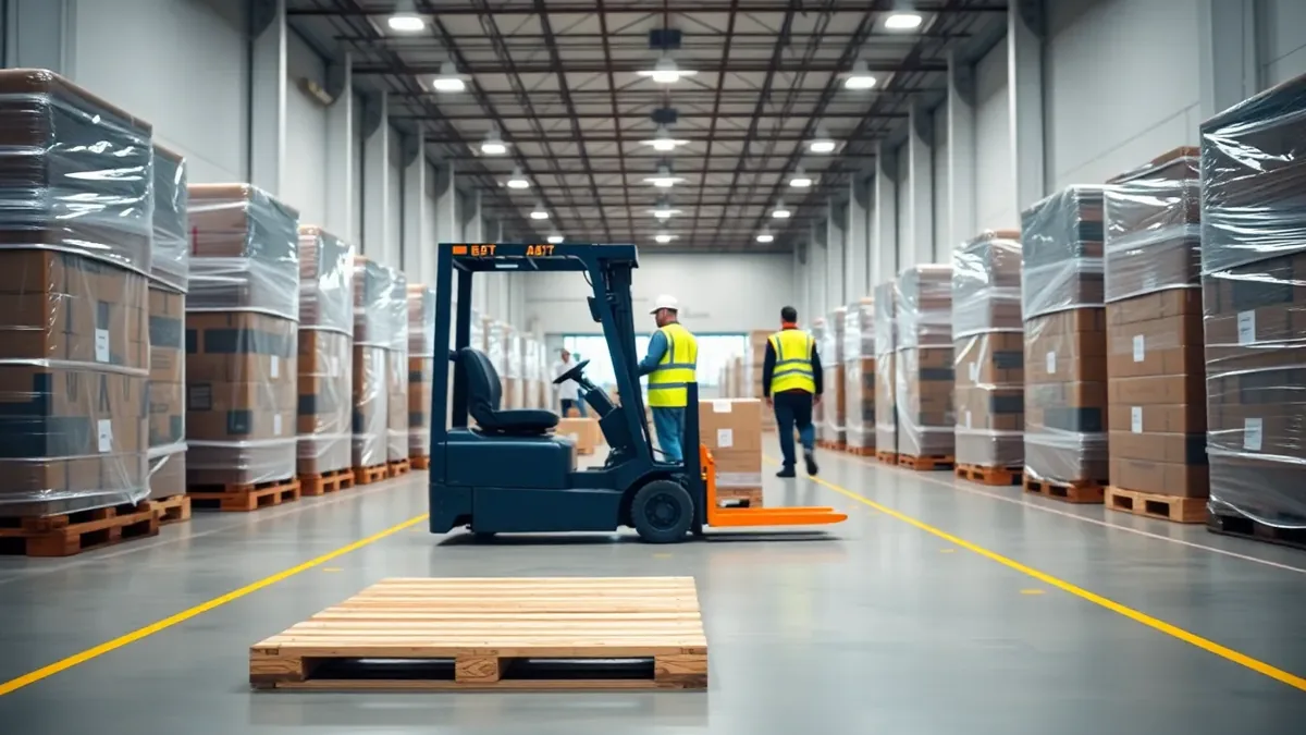 Forklift in a Houston distribution warehouse — Upright Forklift, Houston TX
