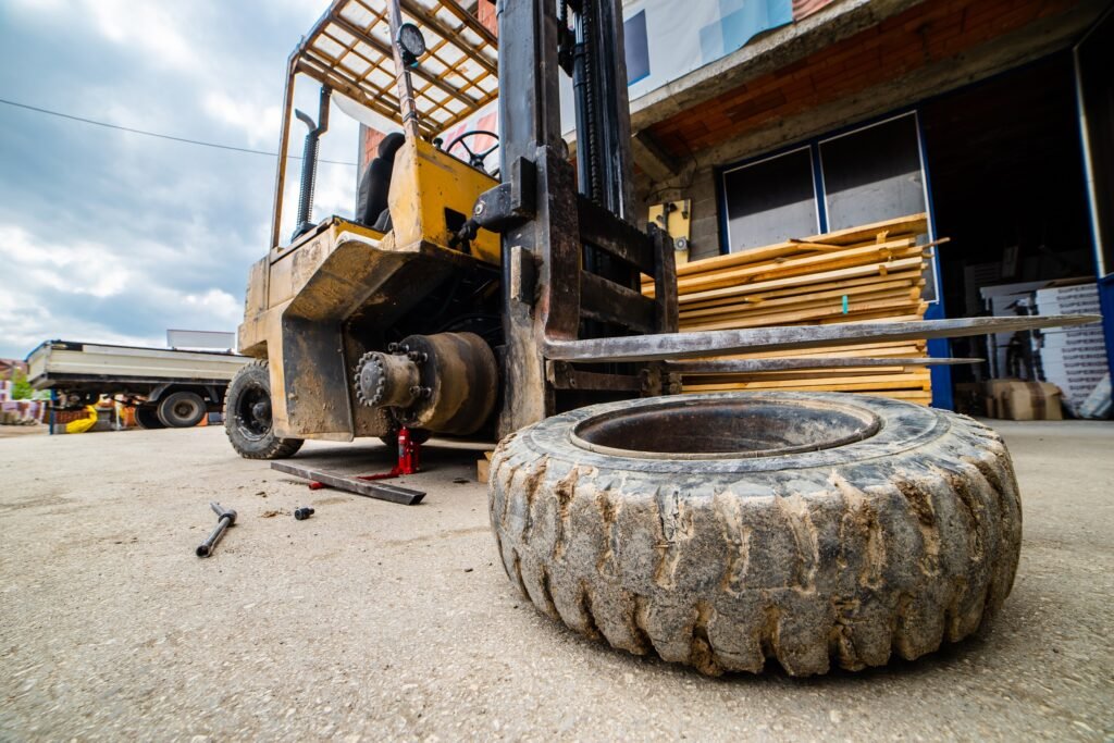 Forklift Tire Installation