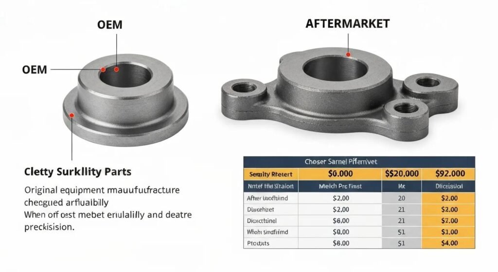 Comparison of OEM and aftermarket forklift parts highlighting quality and cost differences